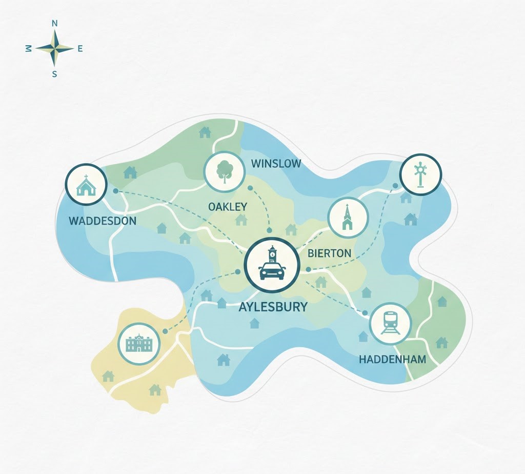 Chauffeur from Aylesbury to Boarstall